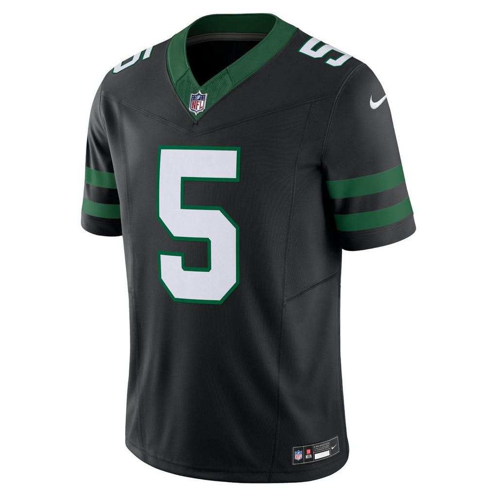 Men's New York Jets Garrett Wilson Nike Legacy Green Vapor F.U.S.E. Limited Jersey