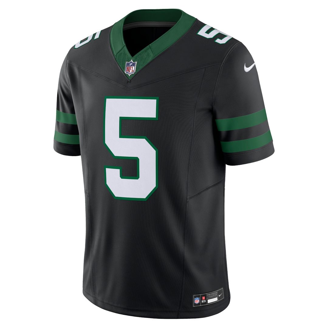 Men's New York Jets Garrett Wilson Nike Legacy White Vapor F.U.S.E. Limited Jersey