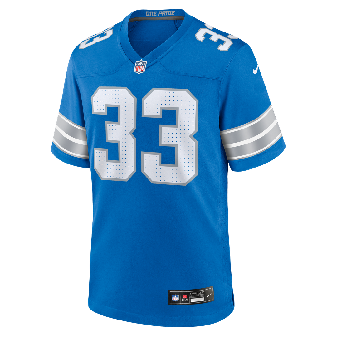 Men's Detroit Lions Sione Vaki Nike  Blue Team Game Jersey