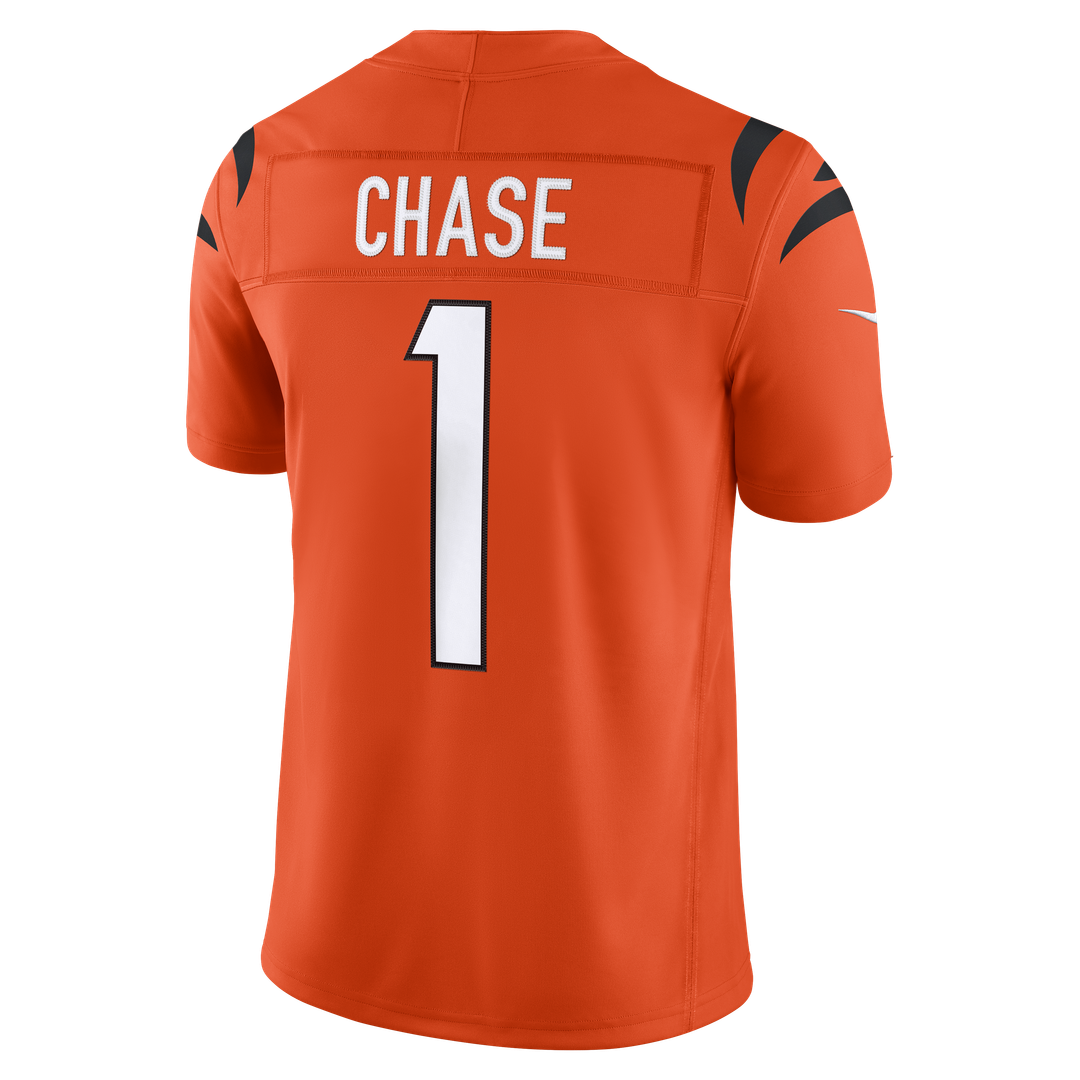 Men's Cincinnati Bengals Ja'Marr Chase Nike Orange Alternate Vapor F.U.S.E. Stitched Limited Jersey