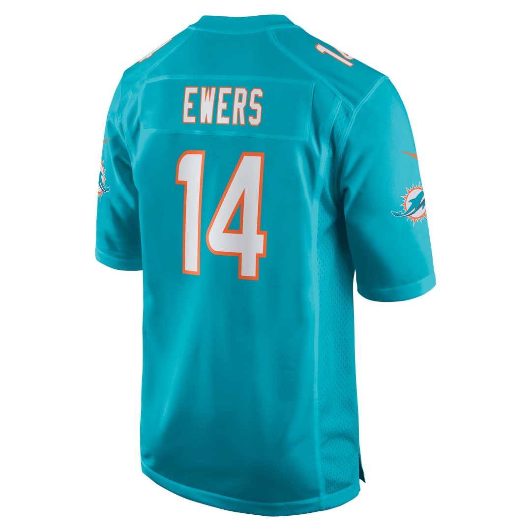 Men's Miami Dolphins Quinn Ewers Nike  Aqua Team Game Jersey