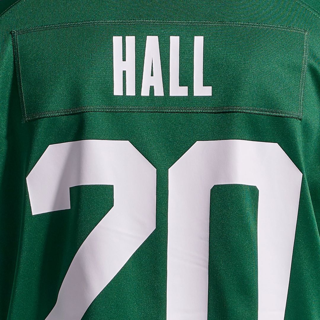 Men's New York Jets Breece Hall Nike Legacy Black Alternate Game Jersey