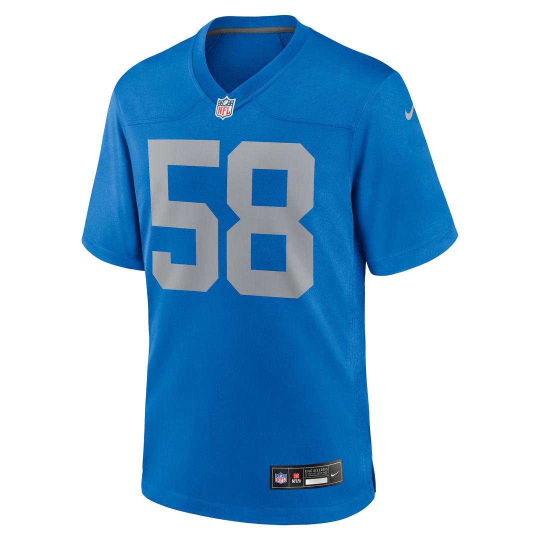Men's Detroit Lions Penei Sewell Nike  Blue Alternate Game Jersey