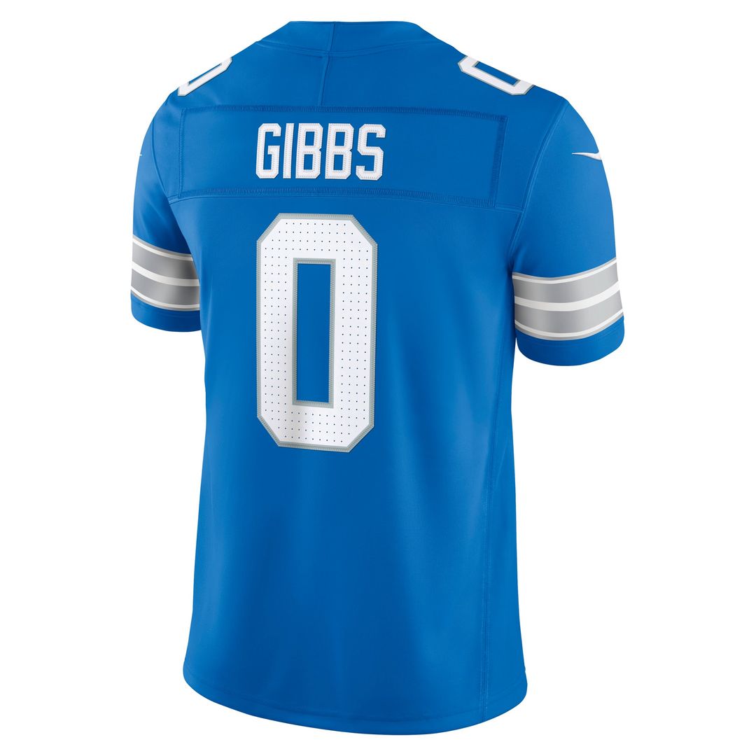 Men's Detroit Lions Jahmyr Gibbs Nike Blue Team Vapor F.U.S.E. Stitched Limited Jersey