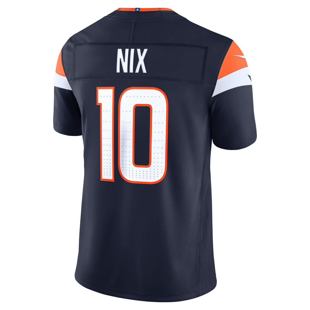 Men's Denver Broncos Bo Nix Nike White Vapor F.U.S.E. Stitched Limited Jersey