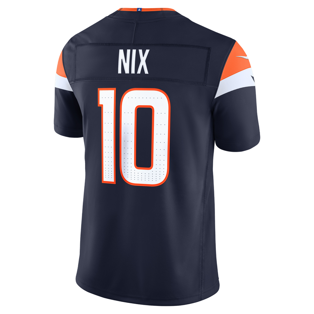Men's Denver Broncos Bo Nix Nike Orange Alternate Mile High Collection 1977 Throwback Vapor F.U.S.E. Stitched Limited Jersey