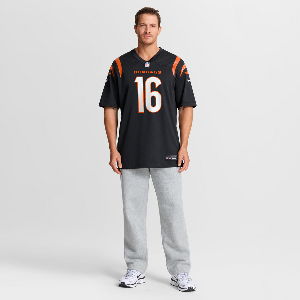 Men's Cincinnati Bengals Joe Flacco Nike  Black Team Game Jersey