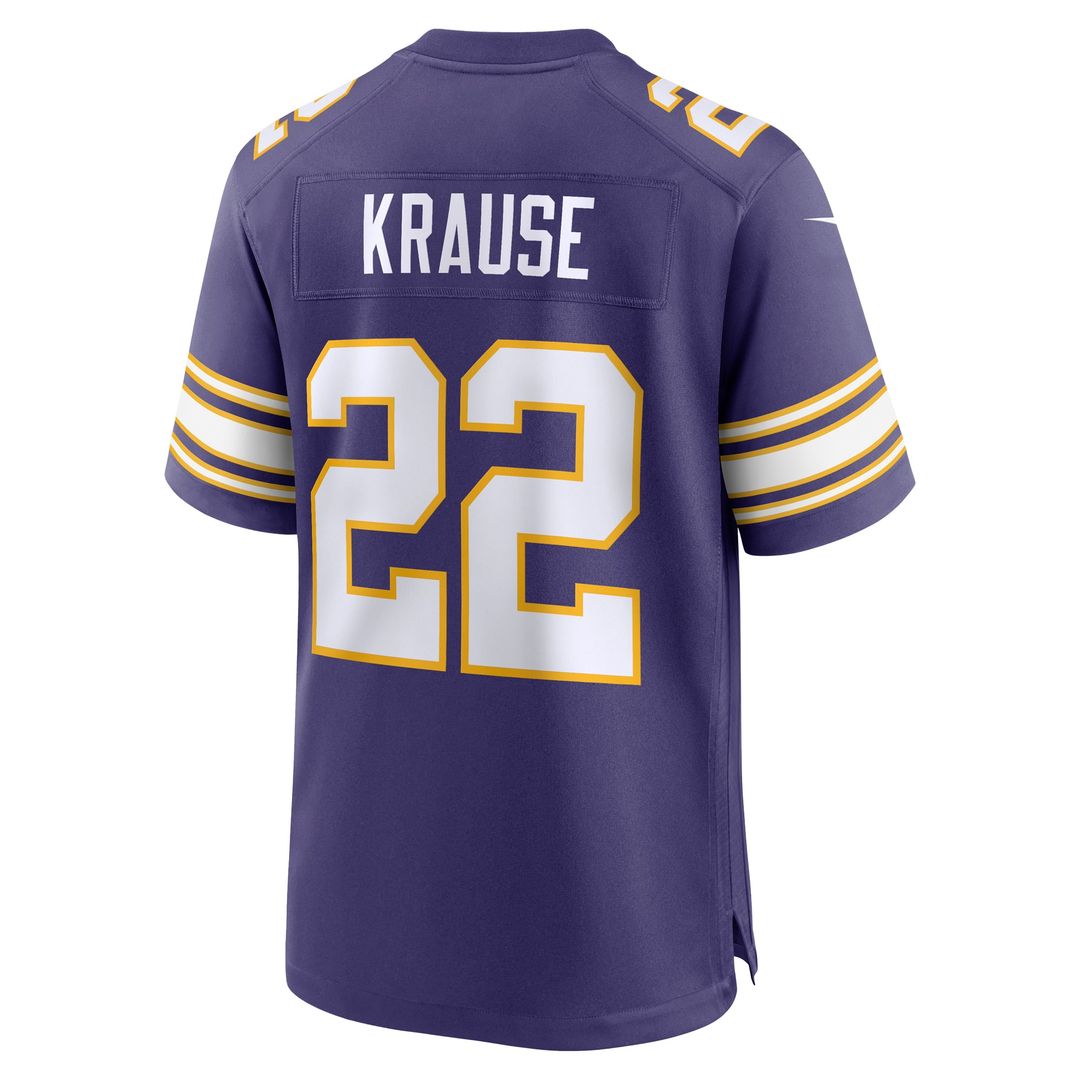 Men's Minnesota Vikings Paul Krause Nike Purple Retired Player Alternate Game Jersey