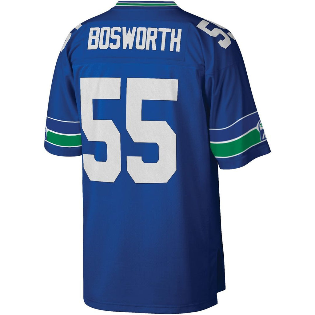 Men's Seattle Seahawks Brian Bosworth Mitchell & Ness Royal Legacy Replica Jersey