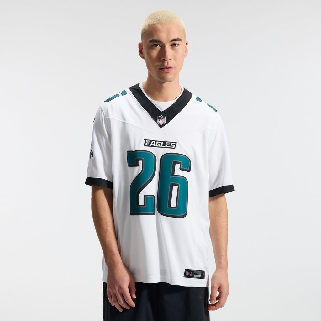 Men's Philadelphia Eagles Saquon Barkley Nike White Vapor F.U.S.E. Stitched Limited Jersey
