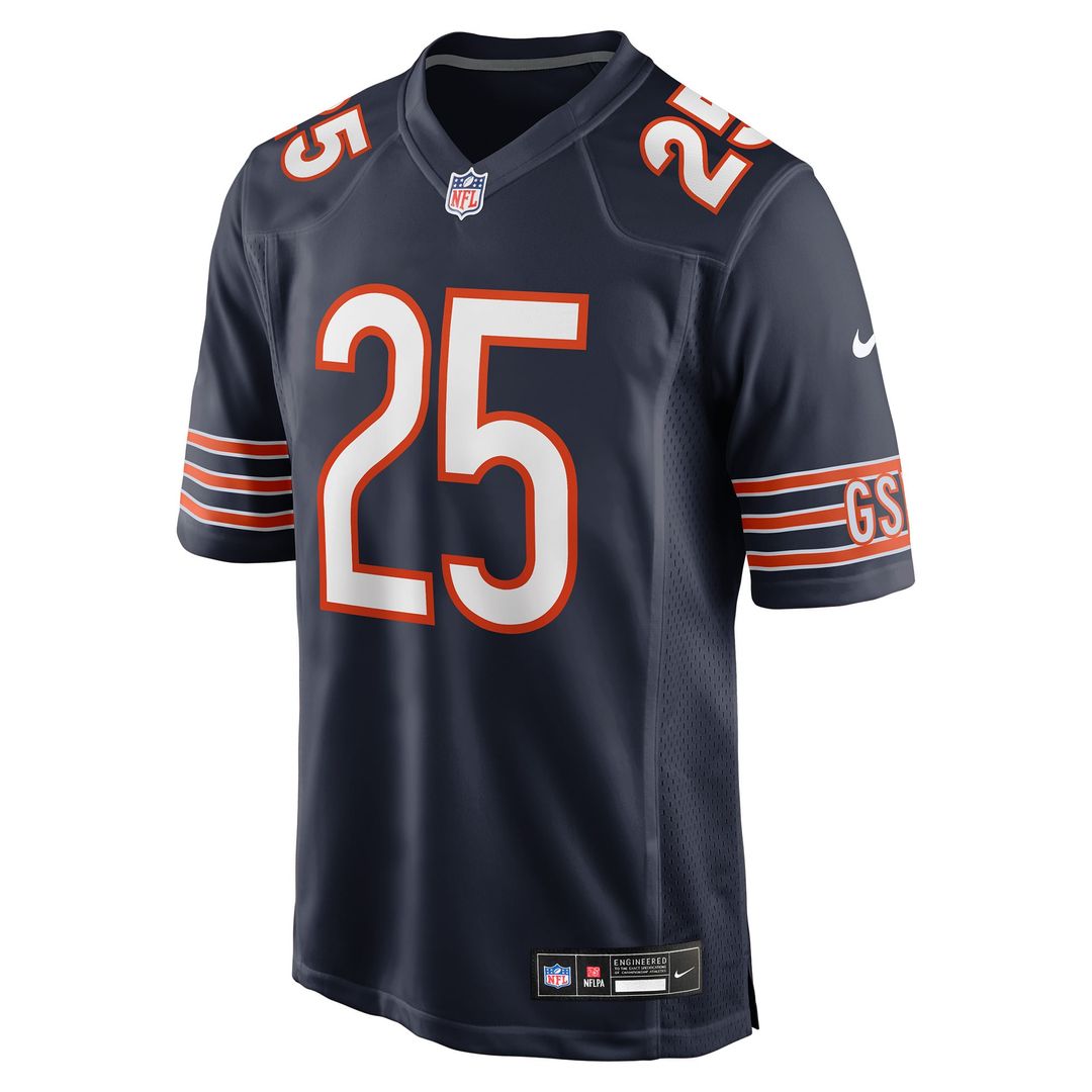 Men's Chicago Bears Kyle Monangai Nike  Navy Team Game Jersey