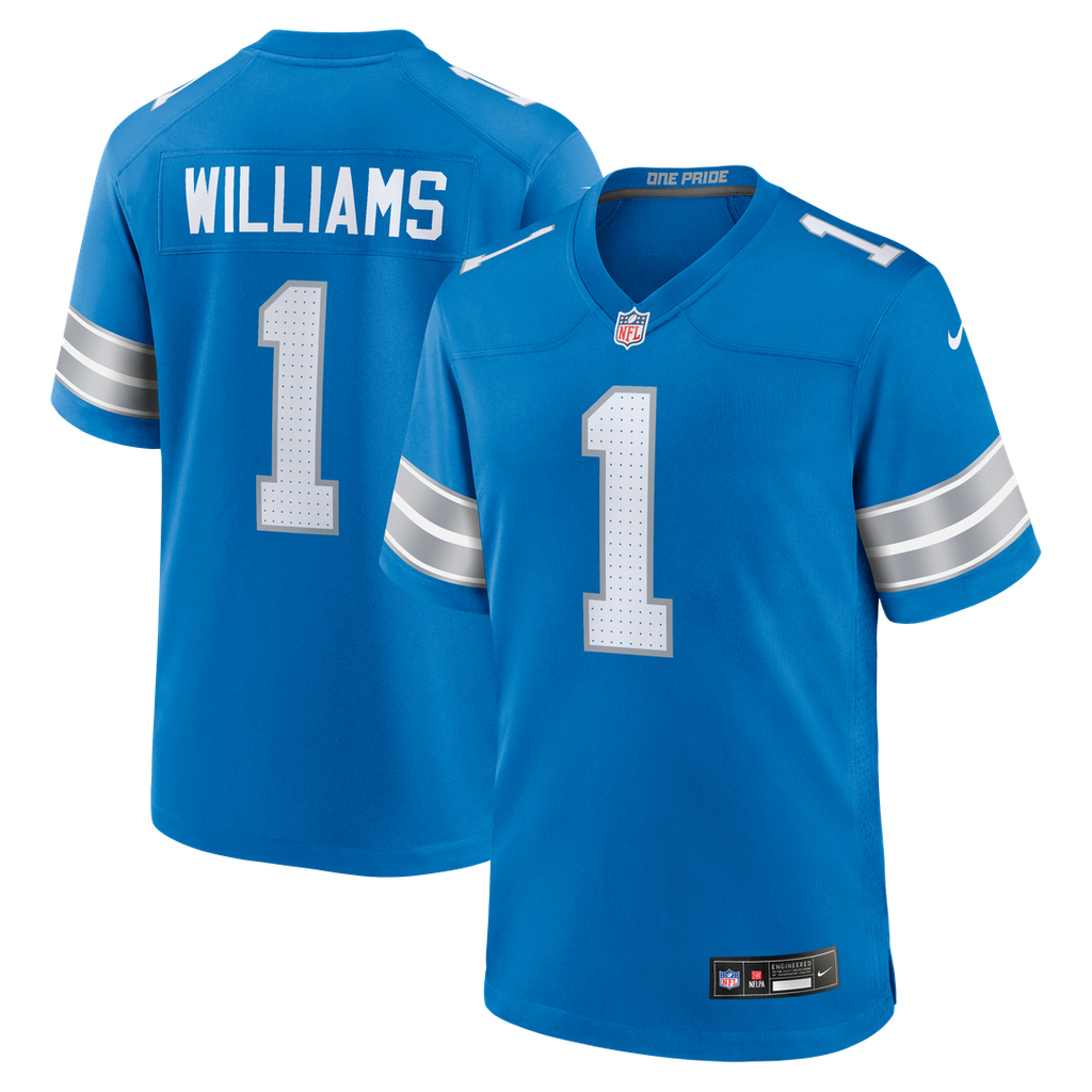 Men's Detroit Lions Jameson Williams Nike Blue Game Player Jersey