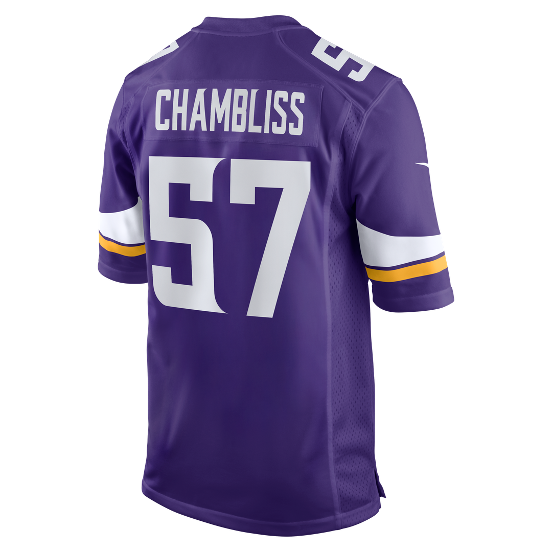 Men's Minnesota Vikings Chaz Chambliss Nike  Purple Team Game Jersey