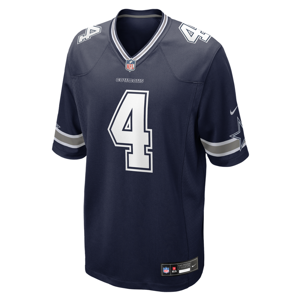 Men's Dallas Cowboys Dak Prescott Nike Navy Game Team Jersey
