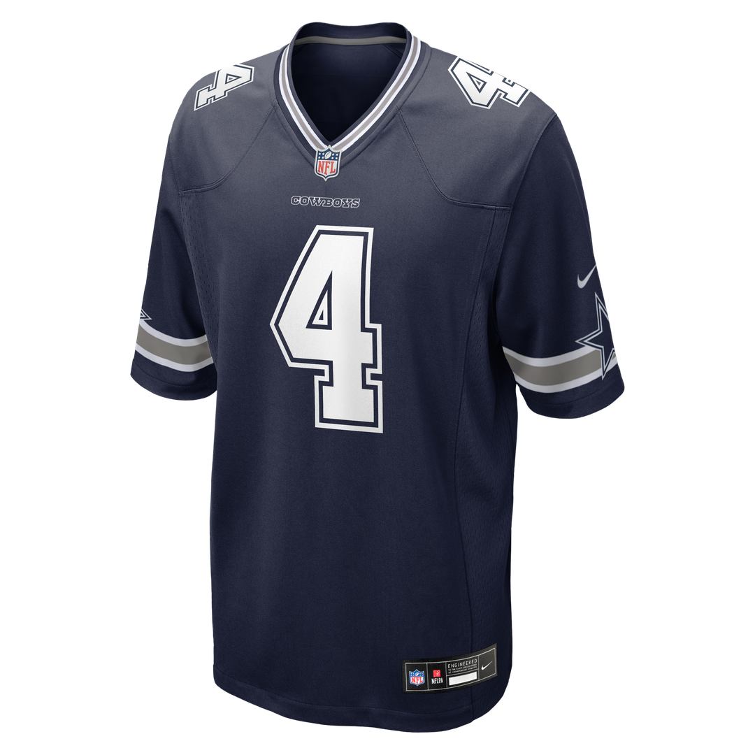 Men's Dallas Cowboys Dak Prescott Nike Navy Game Team Jersey