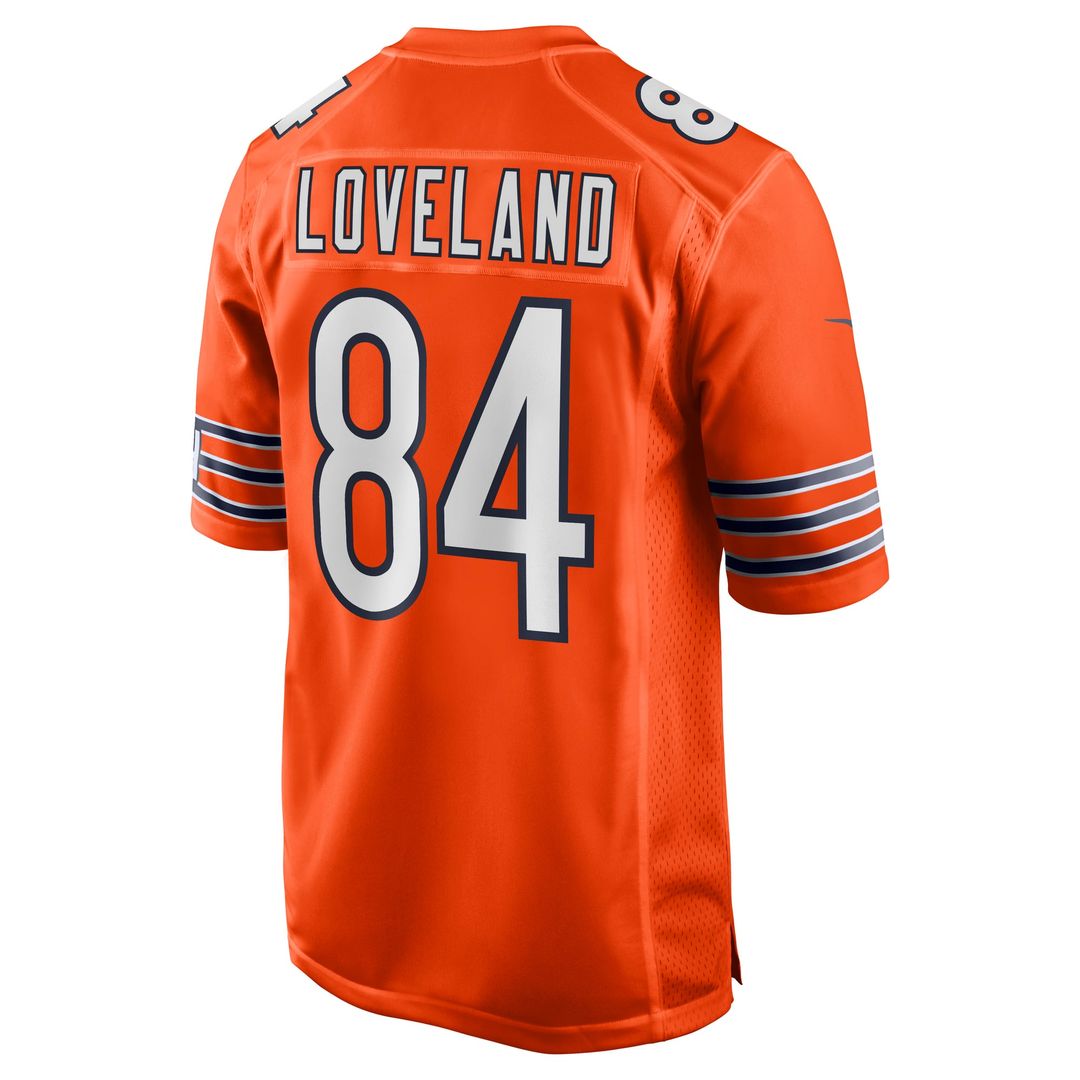 Men's Chicago Bears Colston Loveland Nike Orange Alternate Game Player Jersey