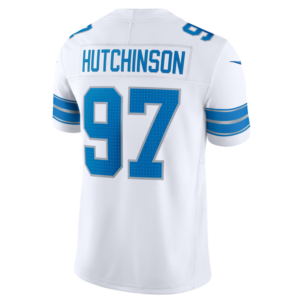 Men's Detroit Lions Aidan Hutchinson Nike Blue Team Vapor F.U.S.E. Stitched Limited Jersey
