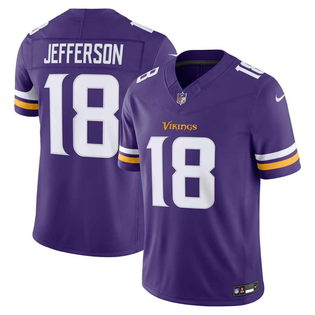Men's Minnesota Vikings Justin Jefferson Nike White Alternate Vapor F.U.S.E. Stitched Limited Jersey