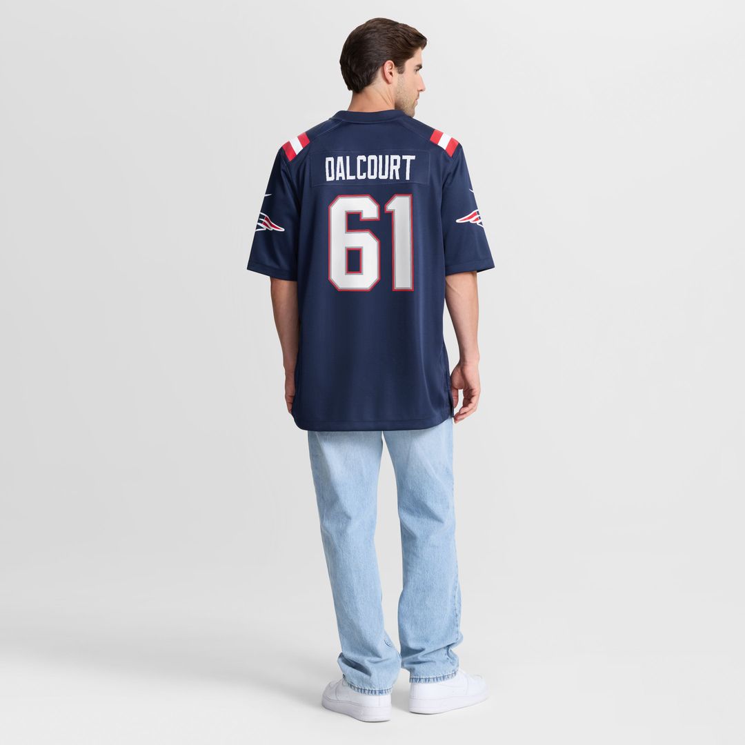 Men's New England Patriots Darrian Dalcourt Nike Navy Team Game Jersey