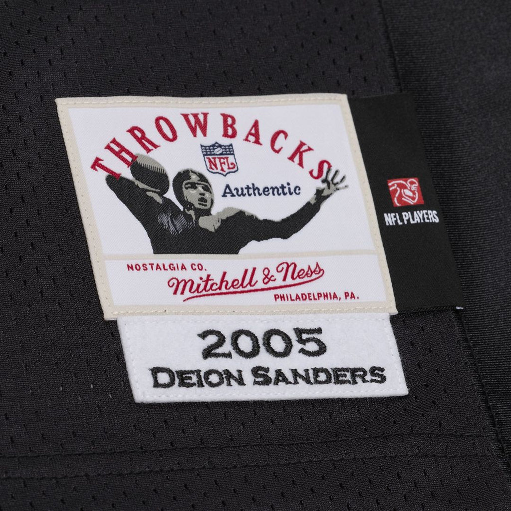 Men's Baltimore Ravens Deion Sanders Mitchell & Ness Black 2005 Authentic Throwback Jersey