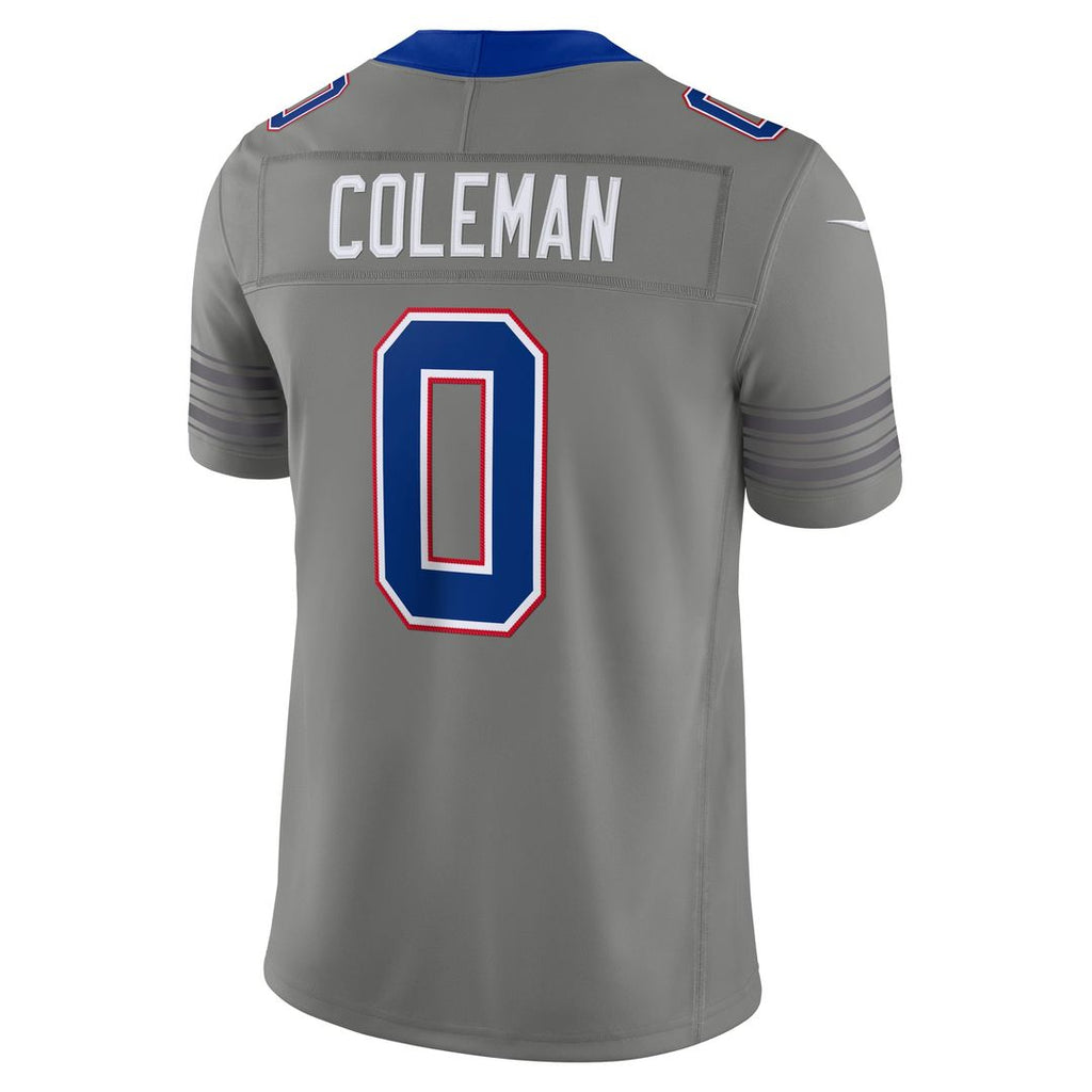 Men's Buffalo Bills Keon Coleman Nike Gray Nickel City Vapor F.U.S.E. Stitched Limited Jersey