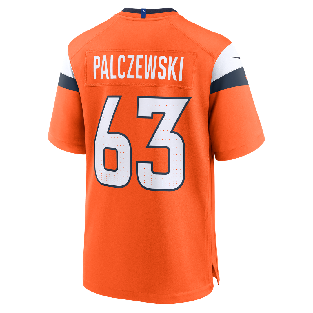 Men's Denver Broncos Alex Palczewski Nike  Orange Team Game Jersey