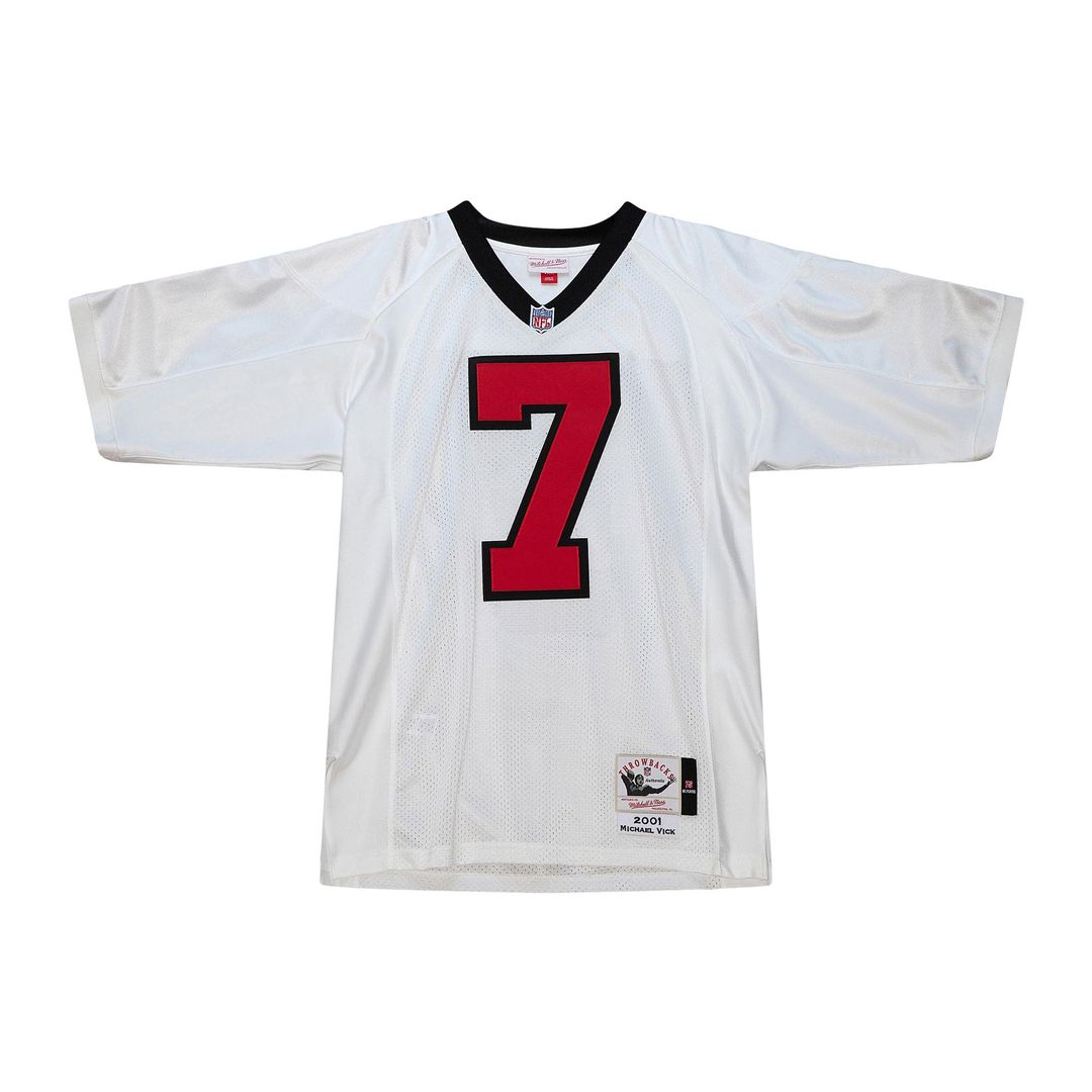 Men's Atlanta Falcons 2003 Michael Vick Mitchell & Ness Red Authentic Throwback Retired Player Jersey