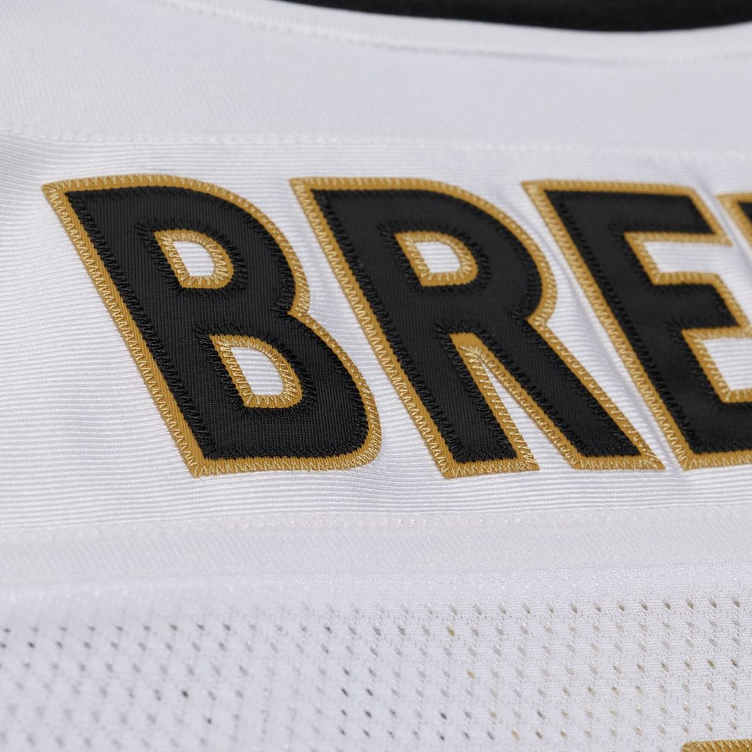 Men's New Orleans Saints Drew Brees Mitchell & Ness White Super Bowl XLIV Authentic Jersey