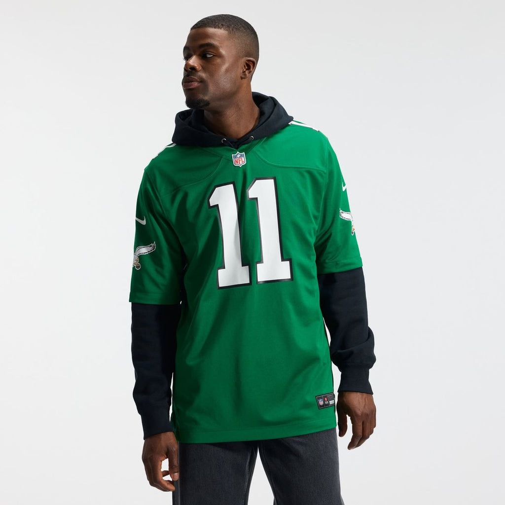 Men's Philadelphia Eagles A.J. Brown Nike Kelly Green Alternate Game Player Jersey