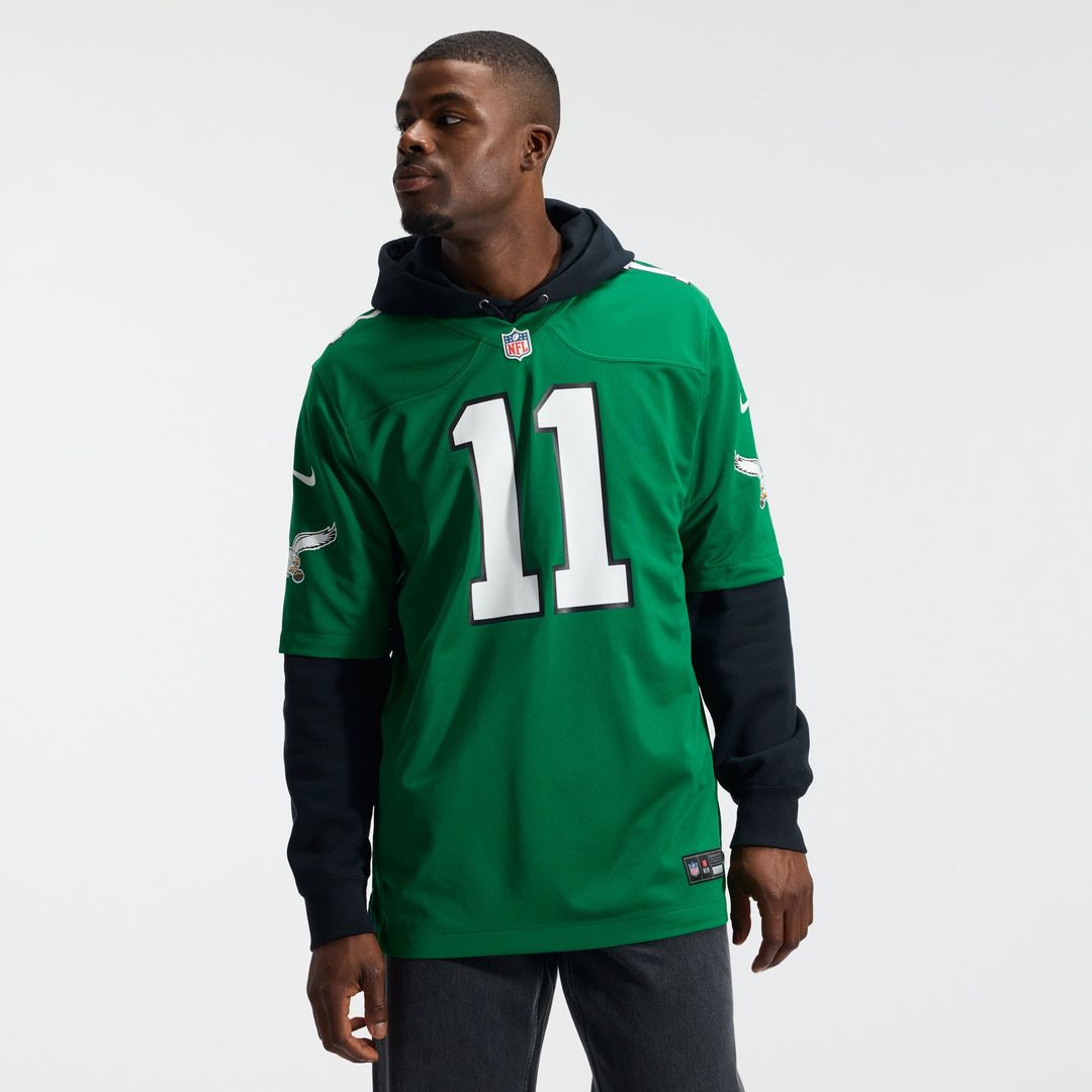 Men's Philadelphia Eagles A.J. Brown Nike Kelly Green Alternate Game Player Jersey