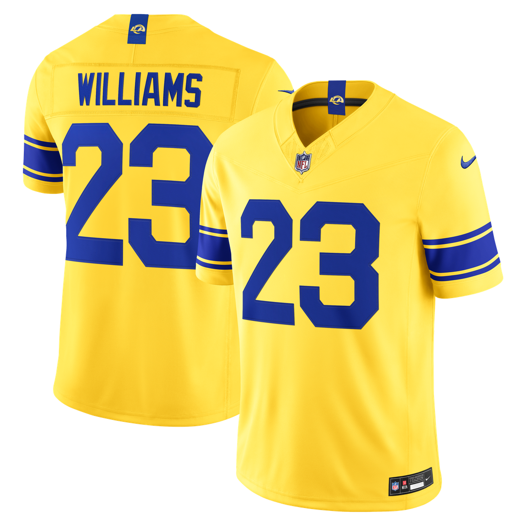 Men's Los Angeles Rams Kyren Williams Nike Classic Sol Vapor F.U.S.E. Stitched Limited Jersey