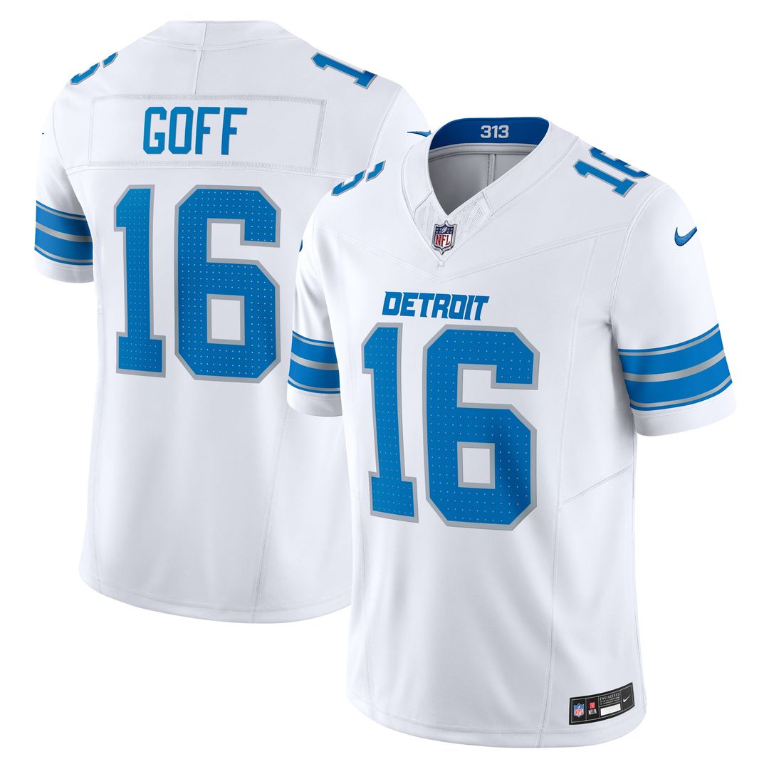 Men's Detroit Lions Jared Goff Nike White Vapor F.U.S.E. Limited Jersey