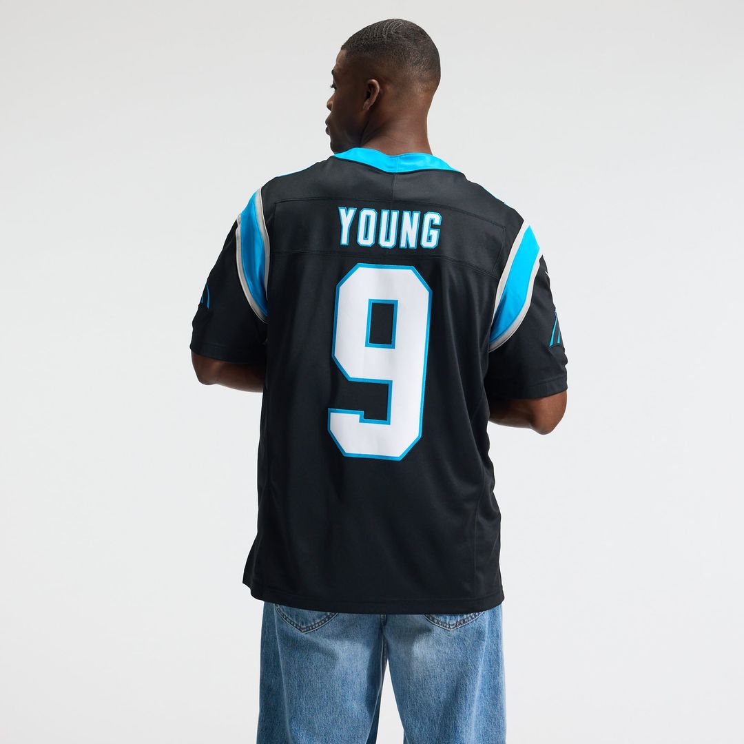 Men's Carolina Panthers Bryce Young Nike Blue Alternate Vapor F.U.S.E. Stitched Limited Jersey