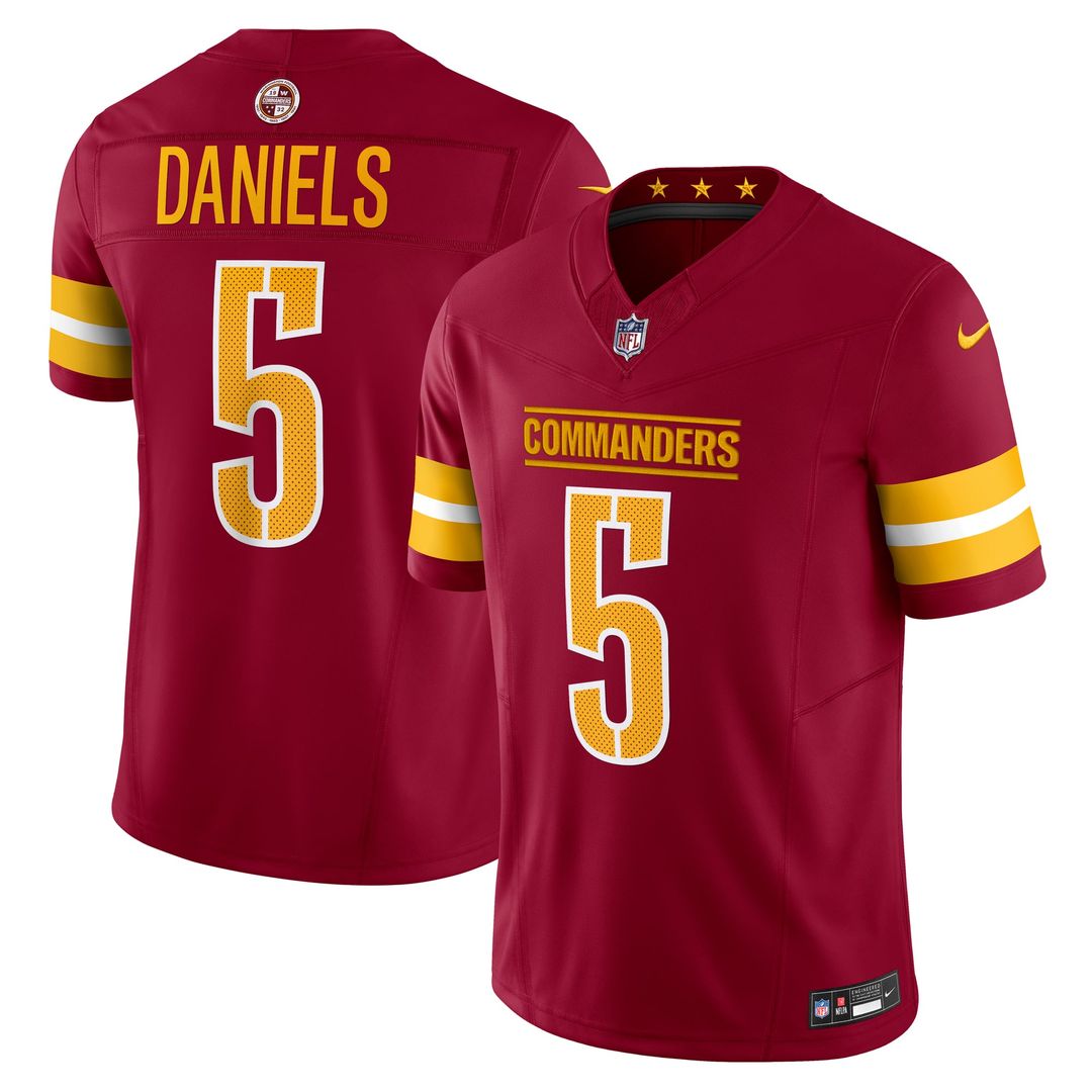 Men's Washington Commanders Jayden Daniels Nike White Vapor F.U.S.E. Limited Super Bowl Era Jersey