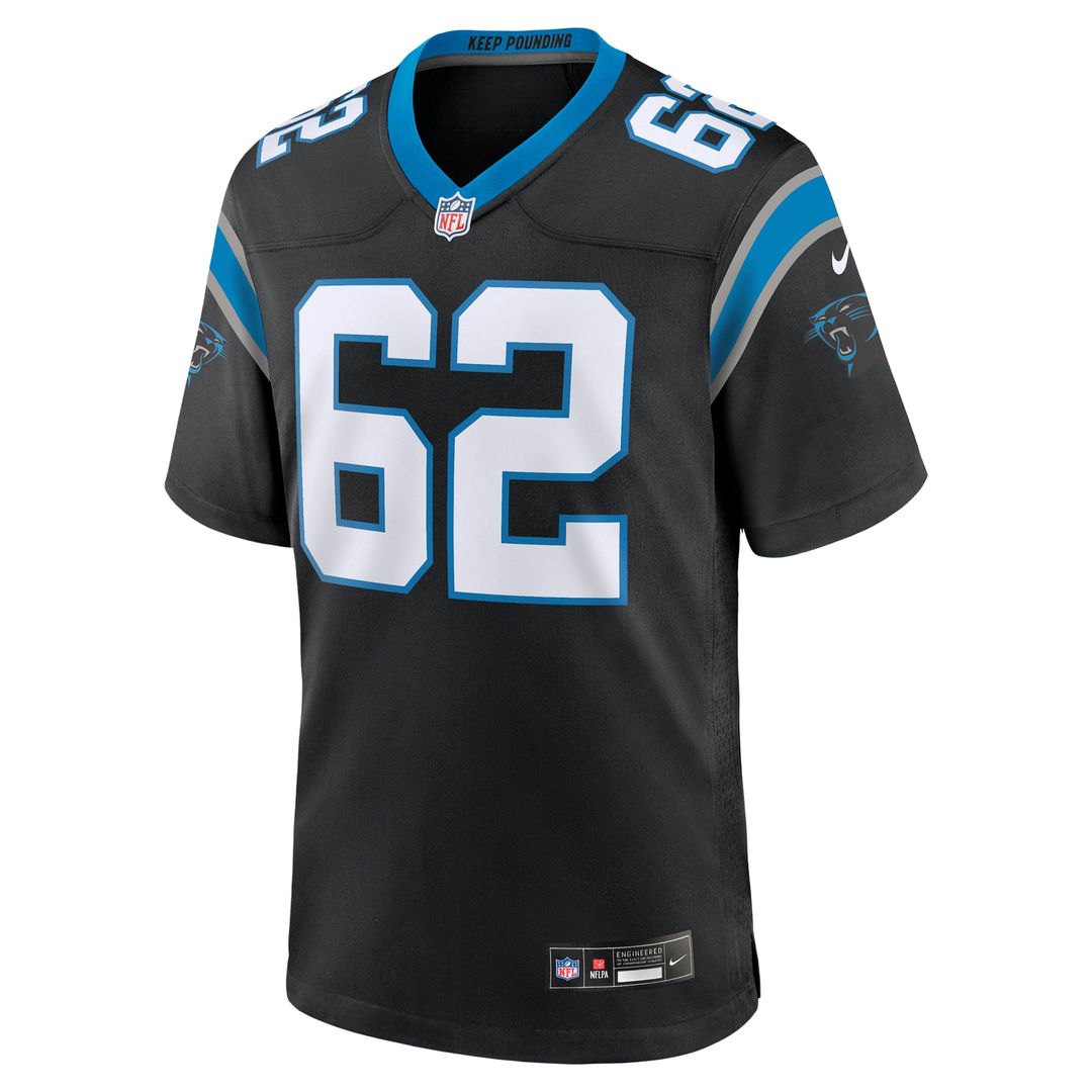 Men's Carolina Panthers Chandler Zavala Nike  Black  Game Jersey