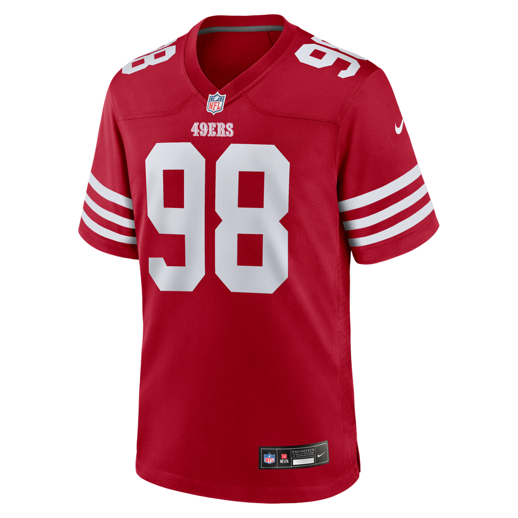 Men's San Francisco 49ers Mykel Williams Nike Scarlet Game Player Jersey