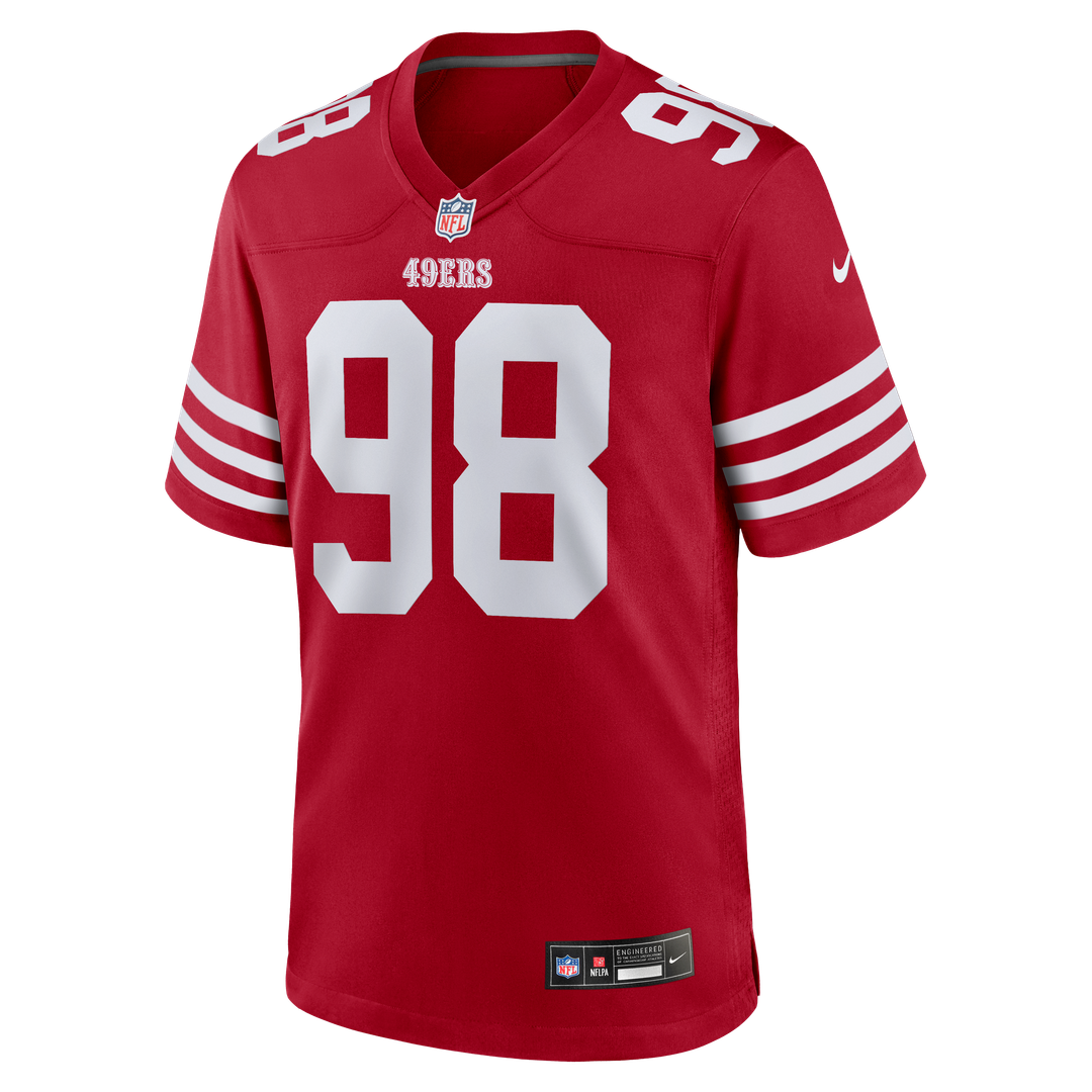 Men's San Francisco 49ers Mykel Williams Nike Scarlet Game Player Jersey