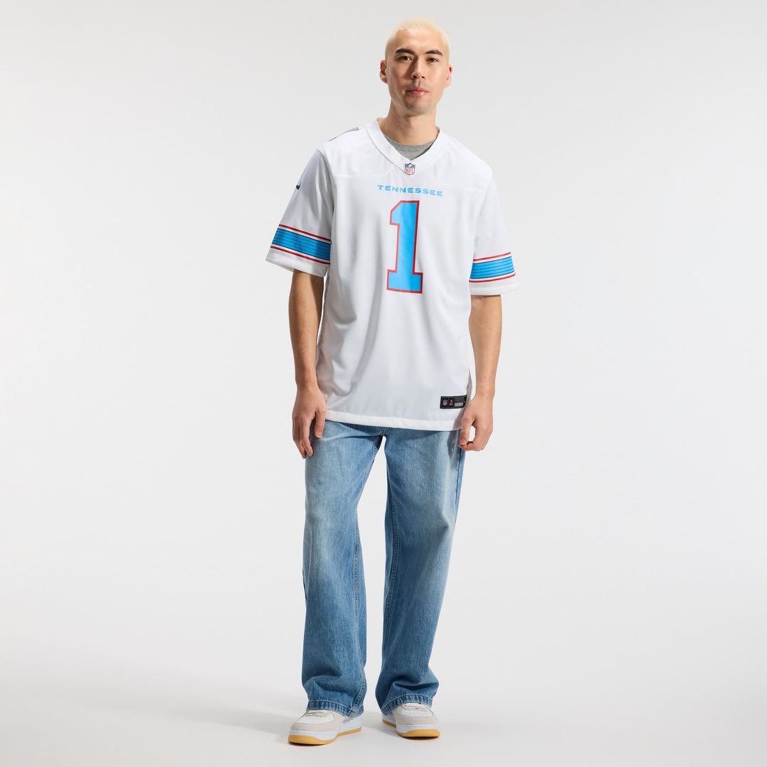 Men's Tennessee Titans Cameron Ward Nike Light Blue Game Jersey
