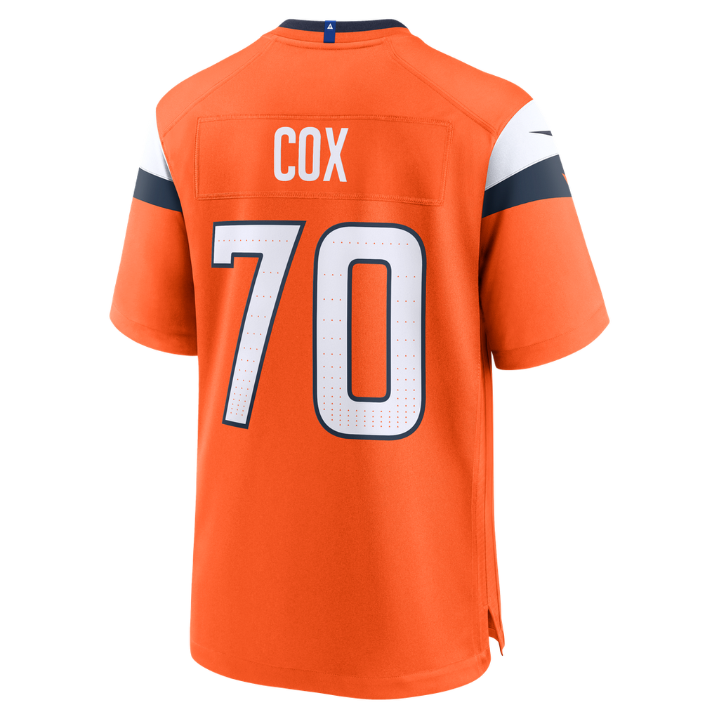 Men's Denver Broncos Marques Cox Nike  Orange Team Game Jersey
