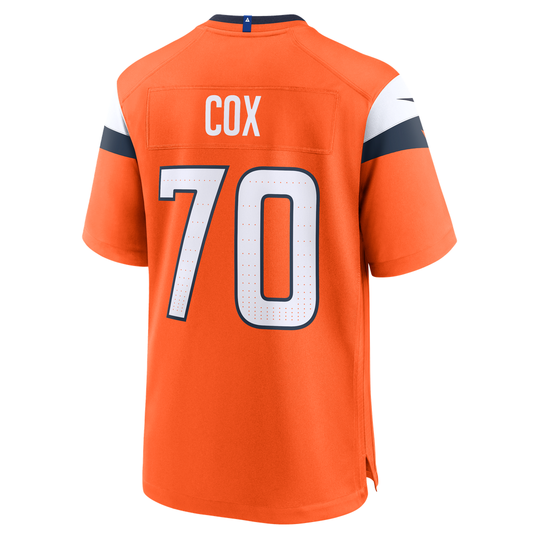 Men's Denver Broncos Marques Cox Nike  Orange Team Game Jersey