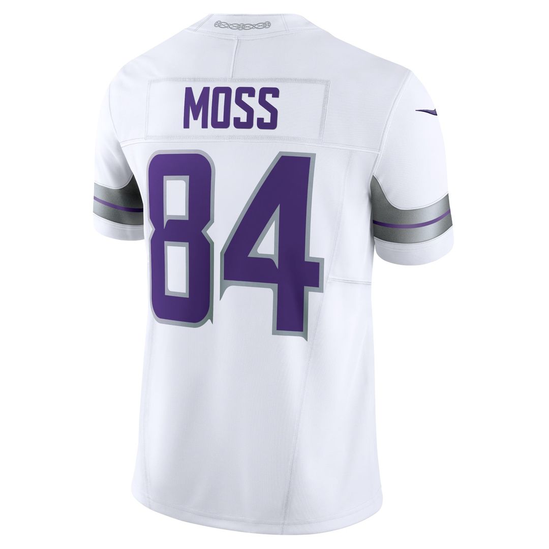 Men's Minnesota Vikings Randy Moss Nike White Alternate Vapor F.U.S.E. Retired Player Limited Jersey