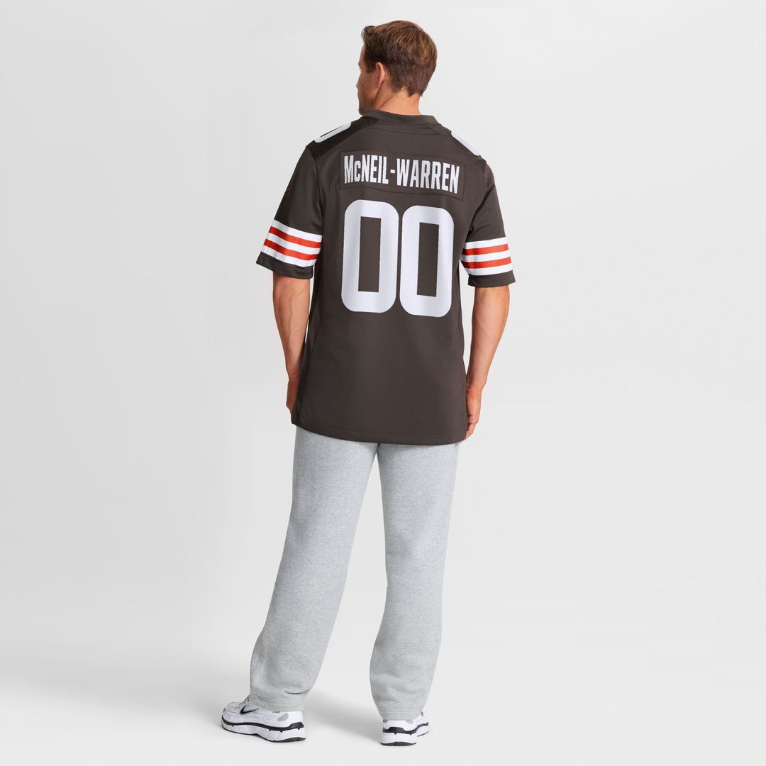 Men's Cleveland Browns Emmanuel McNeil-Warren Nike Brown Game Jersey
