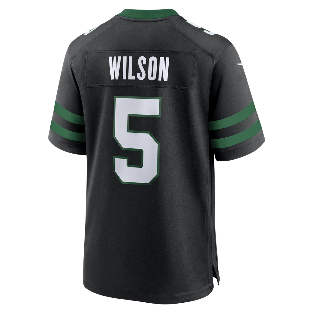 Men's New York Jets Garrett Wilson Nike Legacy White Game Jersey