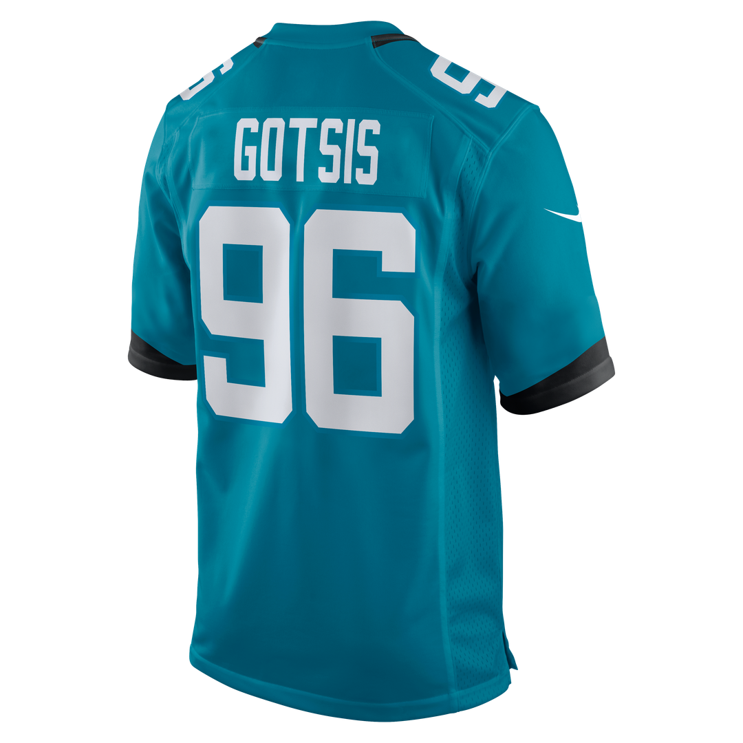 Men's Jacksonville Jaguars Adam Gotsis Nike Teal Game Jersey