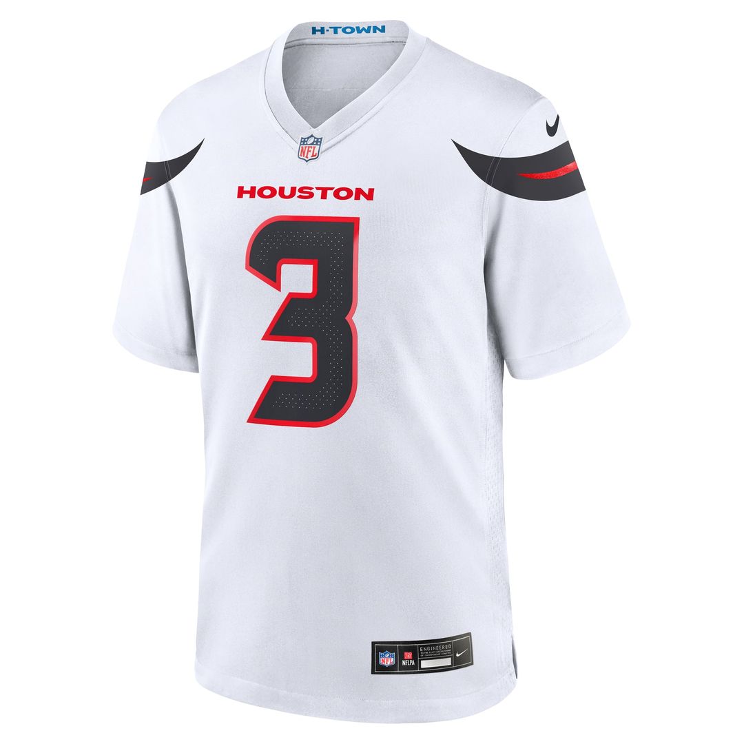 Men's Houston Texans Tank Dell Nike  White Game Jersey