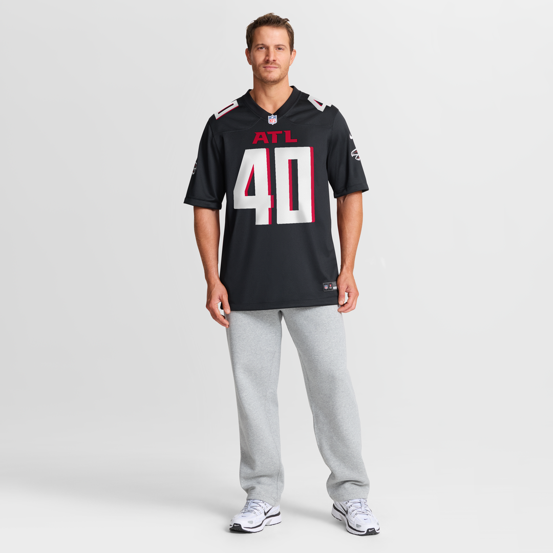 Men's Atlanta Falcons JD Bertrand Nike  Black Team Game Jersey