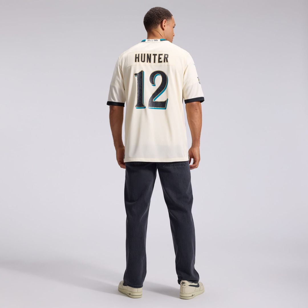 Men's Jacksonville Jaguars Travis Hunter Nike Natural 2026 Rivalries Collection Game Jersey