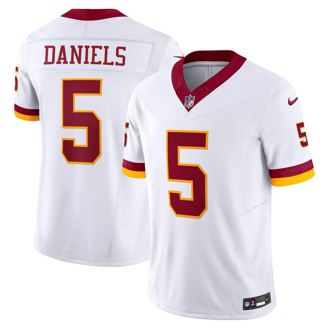 Men's Washington Commanders Jayden Daniels Nike White Vapor F.U.S.E. Limited Super Bowl Era Jersey