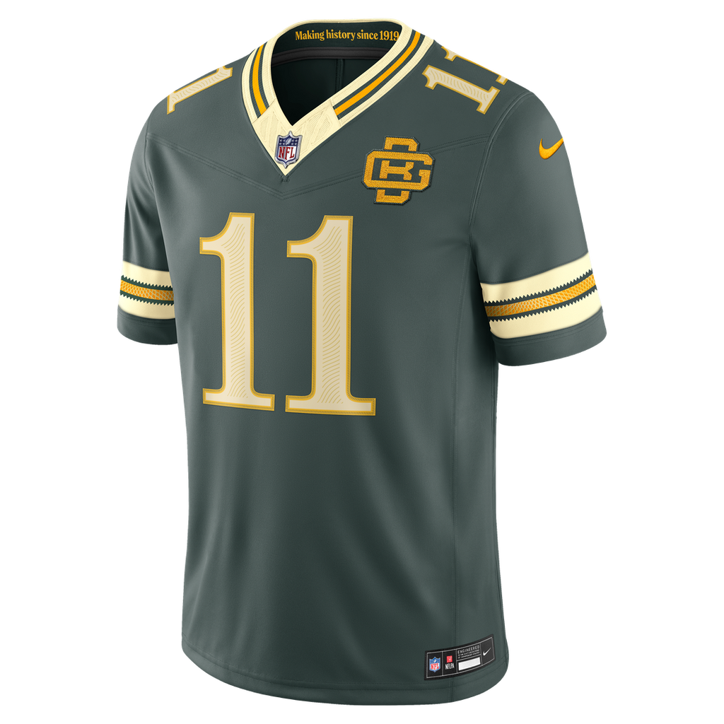 Men's Green Bay Packers Jayden Reed Nike Green 2026 Rivalries Collection Stitched Limited Jersey