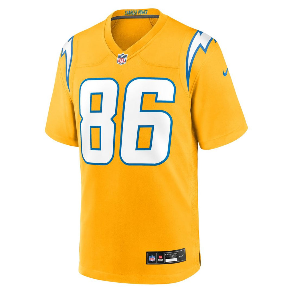 Men's Los Angeles Chargers Oronde Gadsden Nike  Gold Alternate Charger Power Game Jersey